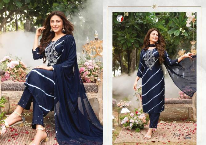 First Light New Designer Festive Wear Heavy Dola Silk Latest Readymade Suit Collection